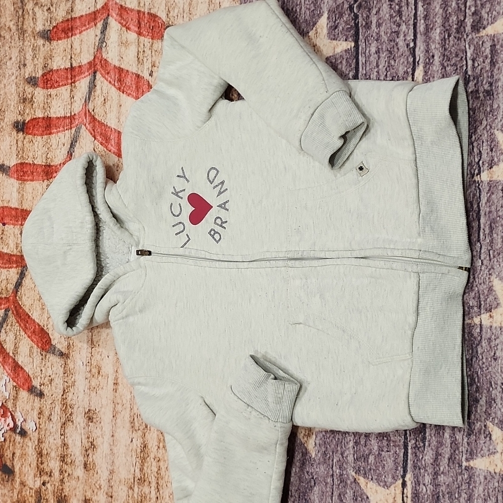 Lucky Brand heavy fleece zipper up - Picture 1 of 8